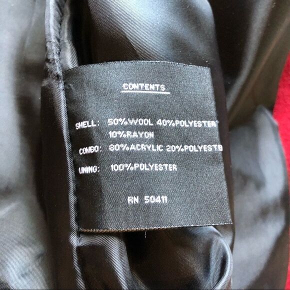 Fleet Street Pea Coat Red PS - Picture 4 of 6